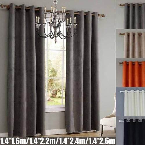 Modern Blackout Curtains For Living Room Window Curtains For Bedroom Pure Color Curtains Fabrics Ready Made Finished Drapes
