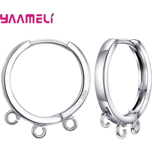 Wholesale Original 925 Sterling Silver Hoop Earrings DIY Accessory Handmade Female Trendy Luxury Jewelry For Women Girl Hot Sale