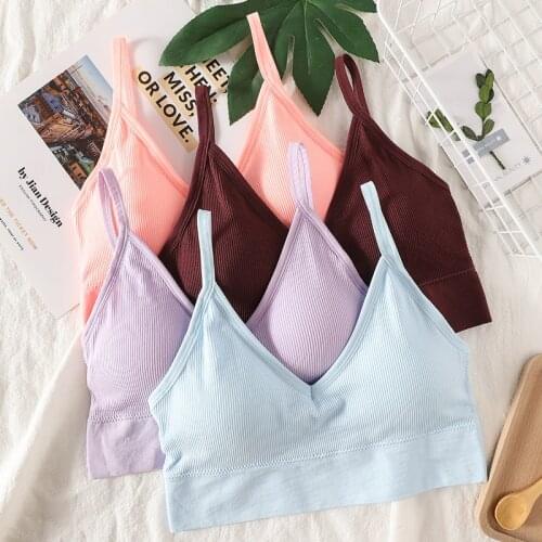 Women Sexy Crop Tops Bra Tube Top Female Streetwear Bandeau Sleeveless Seamless Sports Bra Crop Top Camis Tee Top Basic Tank