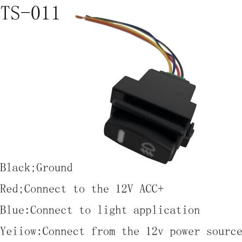 1Pcs Car fog light switch For Renault with Cable 5 Pin On-Off Button Automobile FogLamp Switches TS-011