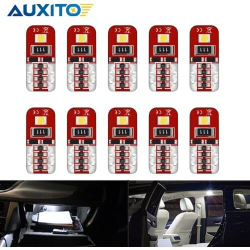 10x T10 Bulbs W5W LED Lamps For Auto Led Interior Lights Bulb Backup Dome Lamp For Hyundai Tucson Solaris Creta Kona Mazda Kia
