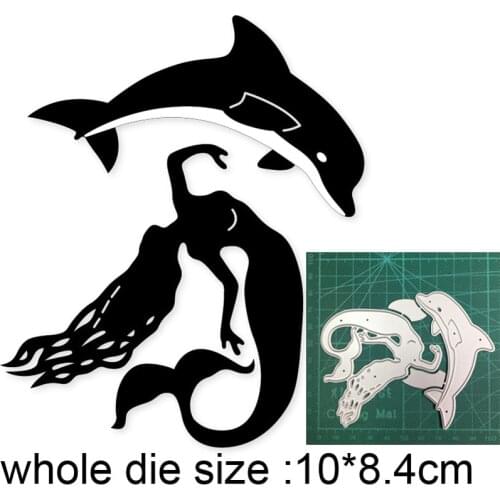 2021 new metal dies Dolphin and Mermaid cutting dies Scrapbooking paper craft die cut mold knife mould blade punch stencils dies