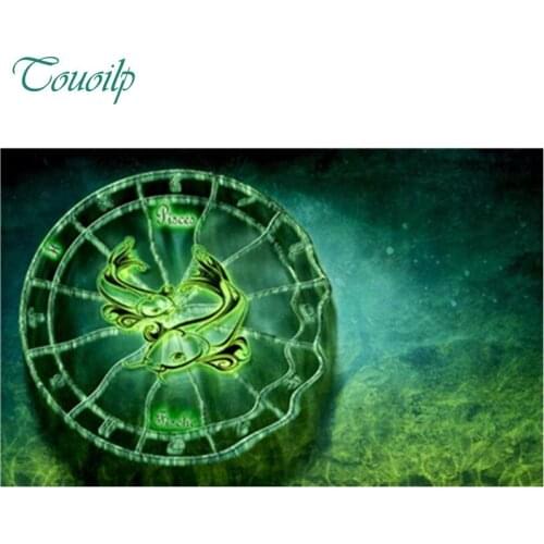 Diamond painting round&square "Pisces" Cross Stitch Kit Diamond Embroidery Posted on the wall Home Decor wedding decoration