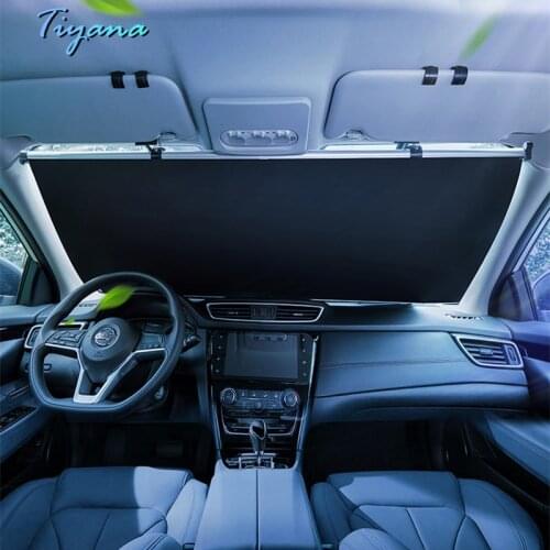 Vehicle Mounted Automatic Retractable Sunshade Sunscreen Cooling Car Dashboard Front Glass Heat Insulation Radiation Resistance
