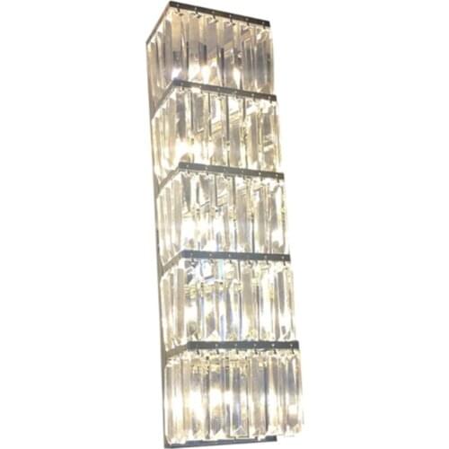 Long Wall Lighting Modern Crystal Wall Sconce Gold Silver Frame Long Crystal Lamp led Wall Light Bedroom Crystal Wall Lamps