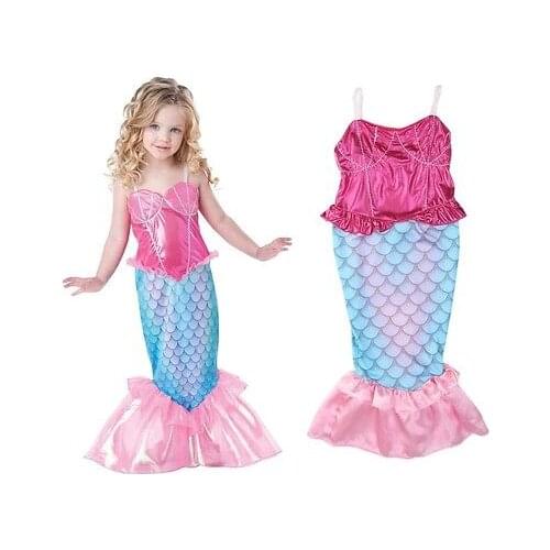 Hot Girl Kids Swimmable Mermaid Tail Bikini Swimmable Bathing Swimsuit Swimming Costume Fancy Dress 4-12Y
