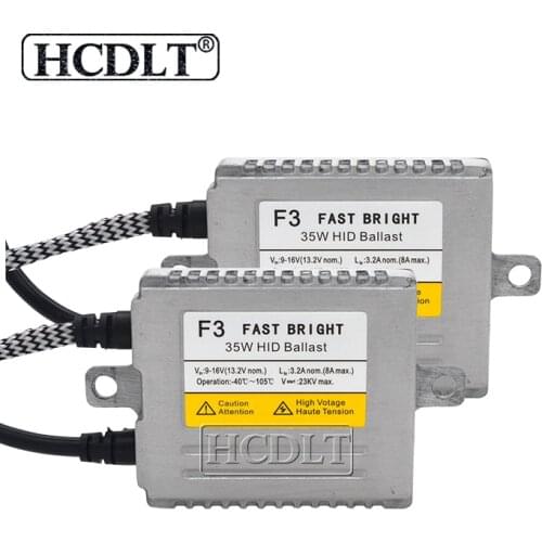 HCDLT Original DLT F3 35W HID Ballast For Car Headlight 35W Yeaky Cnlight HeartRay Xenon HID Bulb Kit 12V Slim Ballast Reator