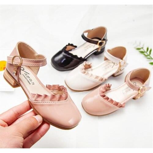 Girls' Leather Shoes 2021 Spring And Autumn New Korean Version Of The Tide Princess Shoes Childrens Soft-Soled String Eanshoes