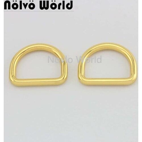 Nolvo World 5-20-100pcs 4 colors 31.5*24.5mm metal D ring bag handle buckles,1.2" handbag lock hang buckle crafts