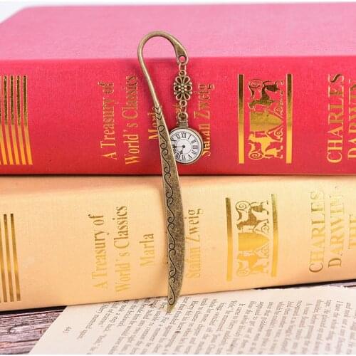 Student Kawaii Metal Bookmarks Vintage Retro Tower Book Marker Paper Clips For Kids Gift Stationery