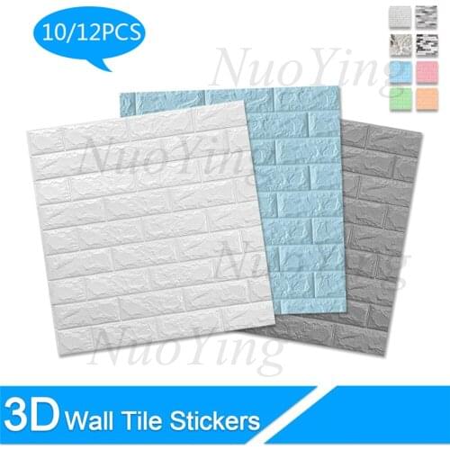 Wall Stickers 70x77cm 3D Brick Home Decor Wall Covering PE foam Waterproof for Living Room Bedroom Kids Room DIY Wallpaper