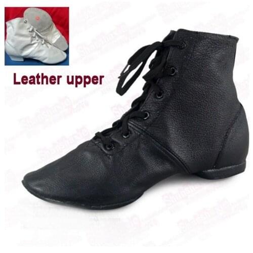 New 2017 Leather Lacing Jazz Dance Boot Stage Dancing Shoes Practice Sneakers For Women