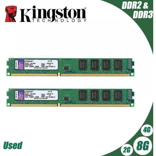 2PCS Se Kingston escritorio RAM DDR2 2GB PC2-6400 800MHz PC DIMM memoria RAM 240 pines para 667 5300 AMD intel
