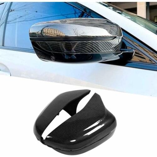 1 Pair Rear View Mirror Cover Trim for M Style Carbon Fiber Decor Fit for 5 Series G30/G31/G38 LHD 2017 2018 2019 2020 2021