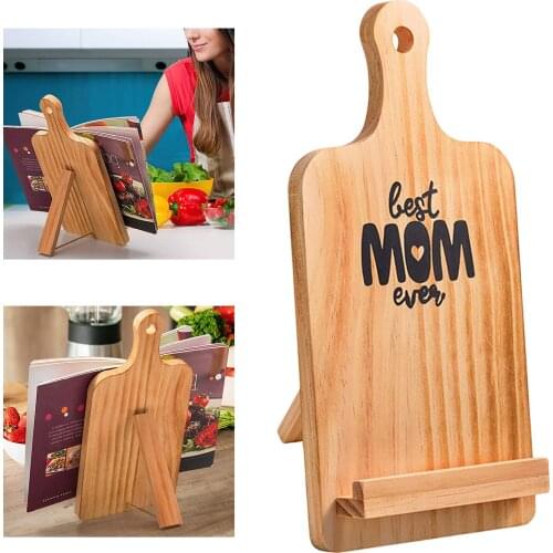 Recipe Cookbook Stand Holder Cutting Board Style Kitchen Bookrest Reading Rest Desk Reading Book Stand, Free Standing