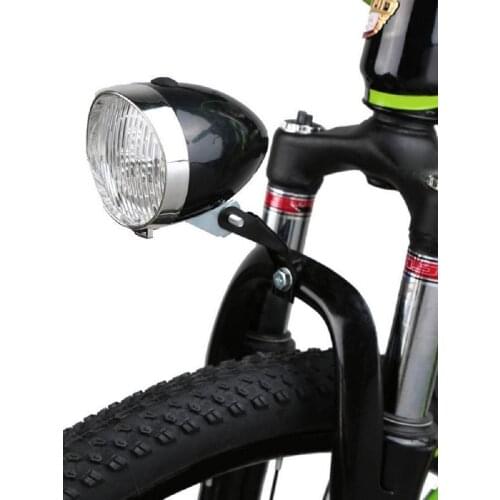 Retro Vintage Bicycle Light Front 3LED Classic Headlight Safety Warning Night Flashlight Lamp Removable Battery Powered