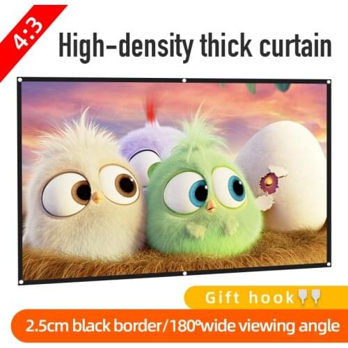 LEJIADA 4:3 Hight-Density 120 150 Inches Home Outdoor KTV Office 3d HD Projector Projection Portable Folding Sotf Screen