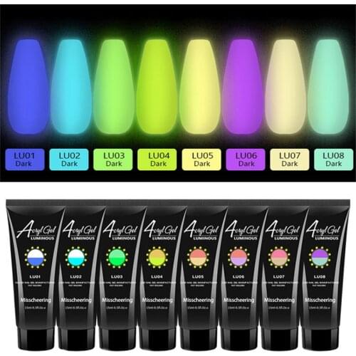 Luminous Soak off Poly UV Gel Acry Gel Quick Building 15ml Extension builder Gel Camouflage UV LED Builder Nail Gel