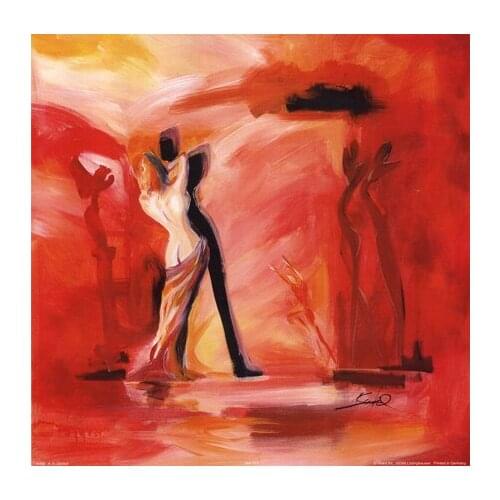 High quality Oil painting Canvas Reproductions Romance in Red II by Gockel Alfred hand painted