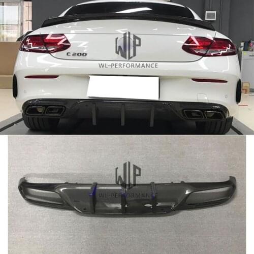 W205 COUPE C300 C63 AMG High quality cCarbon fiber Rear bumper Lip diffuser For Mercedes-Benz W205 C63 15-UP