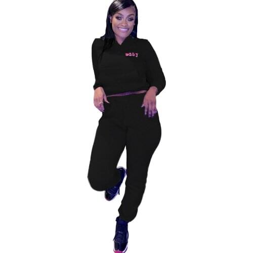 2021 New Autumn Winter Hoodies Tracksuits Set Nature Free Regular Young Hooded Full Sleeve Long Pants Slim Women Two Piece Set