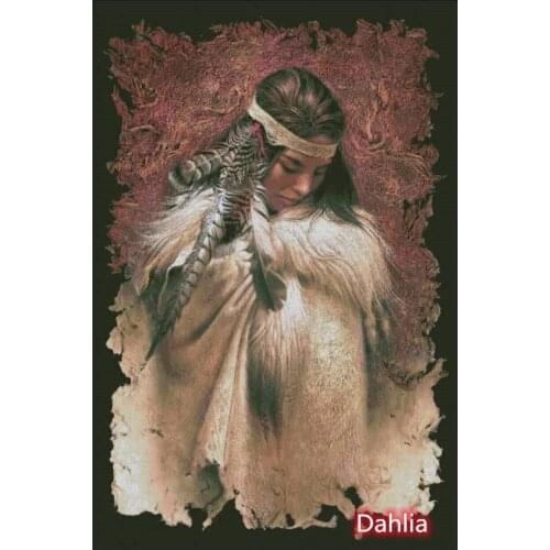 Winter Maiden Woman Figure Cross Stitch Kits Top Quality Arts Embroidery Needlework DIY Sewing CT Canvas Unprinted Decor Handm