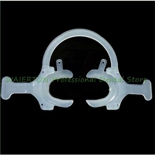 1pc Dental Cheek Lip Retractor Mouth Opener C-Shape with Handle White Large/small