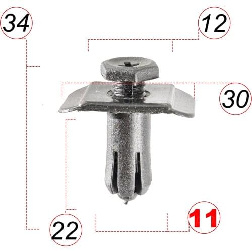 20pcs 11mm ATV Motorcycle Accessories Nylon Fairing Trim Panel Fasteners Clip Rivets For Honda Yamaha Suzuki Kawasaki