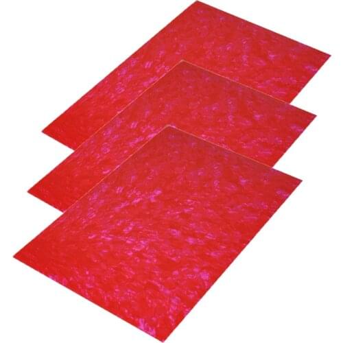 3Pcs A4 Size Pink Pearl 0.46mm Celluloid Sheet 210x297mm for Pickguard Custom Inlays Guitar Pick Luthier