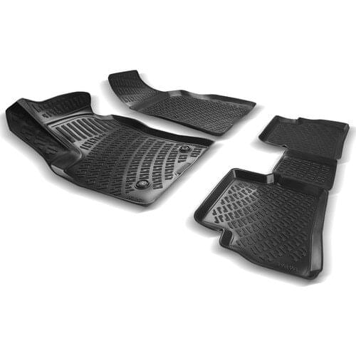 3D Molded Interior Car Floor Mat For Fiat Doblo 2009-2015 3D Pool Mat Black
