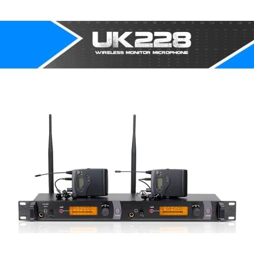 Wireless Ear Entry Monitoring System for Stage Performance Professional Inner Ear Monitoring System for Dual Transmitters