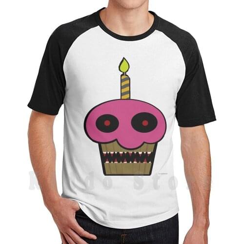 Plush Evil Cupcake Fnaf T Shirt Print For Men Cotton New Cool Tee Fazbear Faz Bear Fazbears Pizza Pizzaria Lets Eat Fred Bear