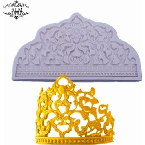 KLM European Queens Crown Silicone Mold 3D Clay Tool Cake Decoration Accessori Tool Chocolate Biscuit Tool Fudge Tool