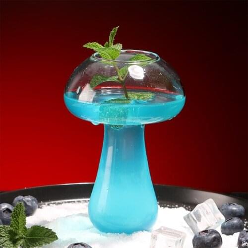 Mushroom Shape Cocktail Glass Molecular Gastronomy Bar Rectification Bartender Special Beer Wine Glasses Goblet Cooler Cup