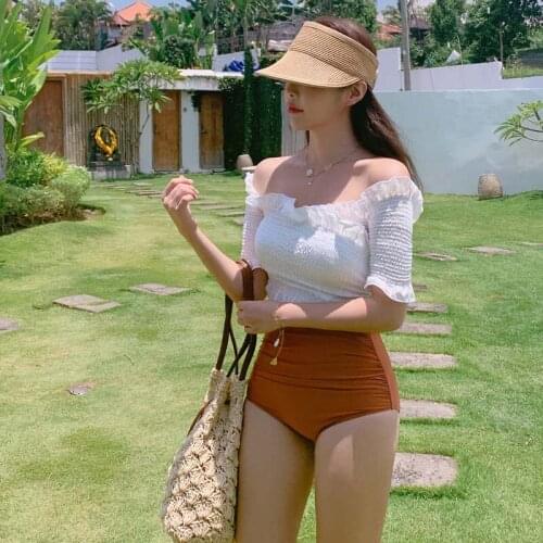 Korean Style Bikini Set Women Biquini Suit Two Pieces Swimwear High Waist Swimsuit Push Up Beach Suit 2020 Femme swimwear