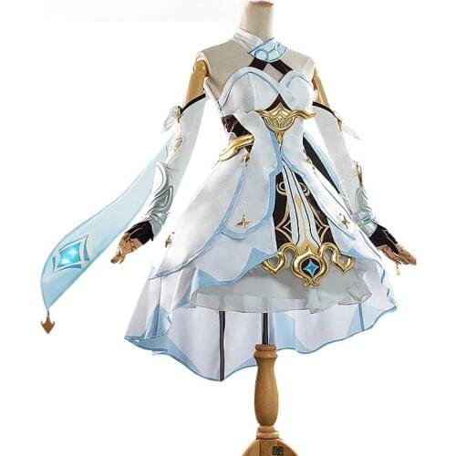 Coplay Costume Anime Genshin Impact Traveler Lumine Nobara Costume Genshin Doll Halloween Party Clothes for Anime Cosplay Fans