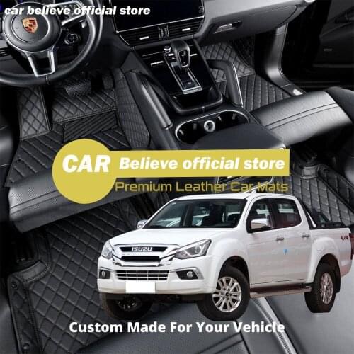 High quality Leather Car Floor mats For Isuzu Dmax 2016 2017 2018 2019 D-Max d max 2020 Carpets Rugs Pads Accessories