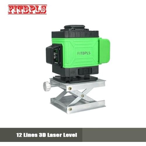 Laser Level 12 Lines 3D Self-Leveling 360 Horizontal And Vertical Cross Super Powerful Green Laser Beam Line
