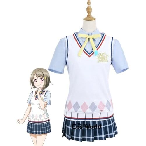 Love Live! Nijigasaki High School Idol Club Nakasu Kasumi Summer School Uniform Outfit Anime Customize Cosplay Costumes