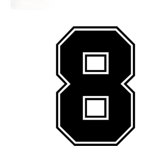 LLY-0565 Personality Car Sticker High Quality Racing Number 8 Helmet Decals PVC Auto Motorcycle Accessories Waterproof Stickers