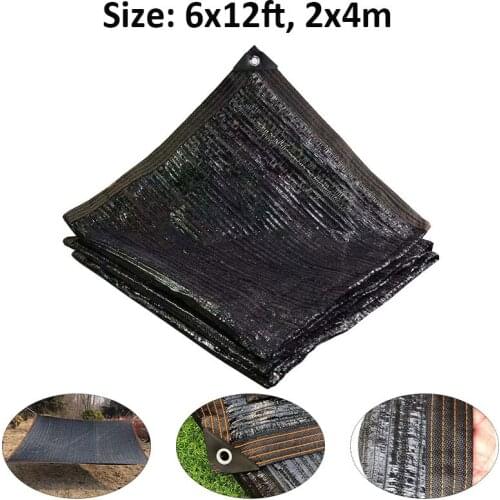 Lvju 2x4m Shade Cloth Sunblock Mesh 6FT x 12FT, UV Resistant Shade Sun Black Net for Greenhouse Flowers Plants Patio Lawn Mesh