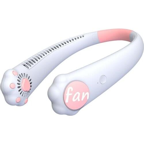 Mini Leafless Sports Neck Fan USB Charging For Home And Outdoor Portable Neck Fan Mute Suitable For Kids