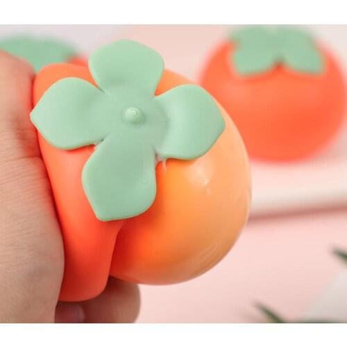 Simulation persimmon creative fun slow rebound vent decompression tricky children adult toys decompression gift