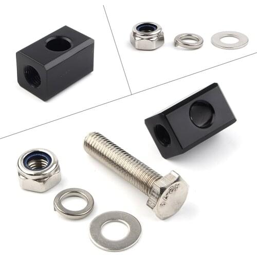 Motorcycle Headlight Mounting Block Bracket for Harley Custom Headlight Mount Threaded with 3/8-24 mounting bolt Black