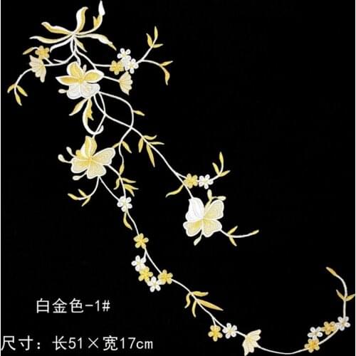 1pc Hole Repair Red Black Iris Flower Embroidery Patches for Clothing Iron on Clothes Appliques Dress Badge Stripe Sticker Diy