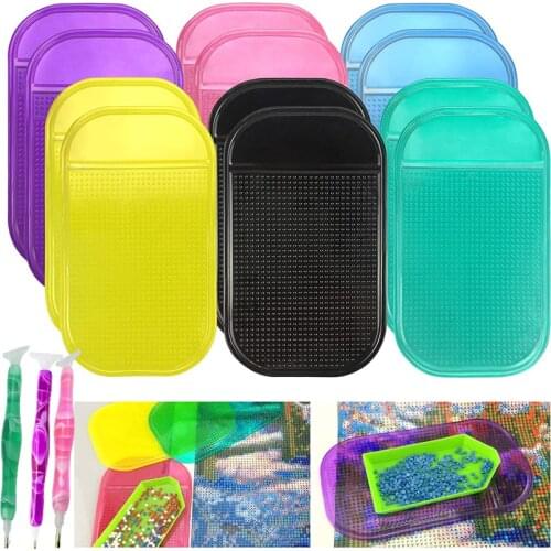 3Pcs Sticky Mat for Diamond Painting DIY Tool Diamonds Tray Holder Idea for Holding Tray 5D Diamond Embroidery Accessories