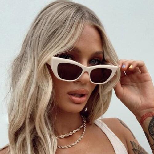 Brand Design Luxury Cat Eye Sunglasses For Women Travel Photograph Eyewear 2021 Trends Fashion Nude Pink Sun Glasses Female