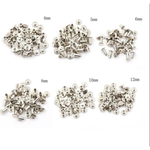Wholesale 20PCS/lot Nickel Binding Screws Nail Rivets For Bag Parts Accessories 5x6mm 6Sizest