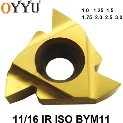 OYYU 11IR 16IR 1.0ISO 1.25ISO 1.5ISO 1.75ISO 2.0ISO 2.5ISO 3.0ISO BYM11 ISO Carbide Inserts Lathe Tools Turning free shipping