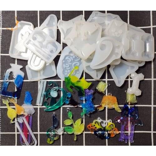 Transparent Silicone Mould Resin Decorative Craft DIY Cat itch musical note sapling shape Type epoxy resin molds for jewelry